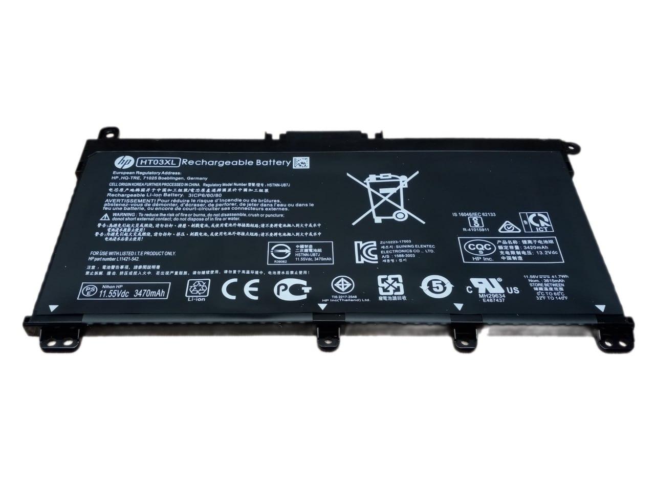 Оригинальный аккумулятор (батарея) HP 340S G7 HT03XL 11.55V 41.9Wh - фото 7 - id-p226558947