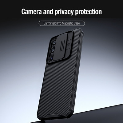 Чехол-накладка с пластиной Magsafe Nillkin CamShield Pro Magnetic Черная для Samsung Galaxy A55 - фото 9 - id-p226558992