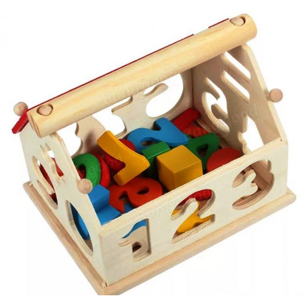 Развивающая игрушка-сортер Домик деревянный - фото 2 - id-p185028968