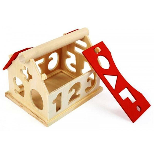 Развивающая игрушка-сортер Домик деревянный - фото 3 - id-p185028968