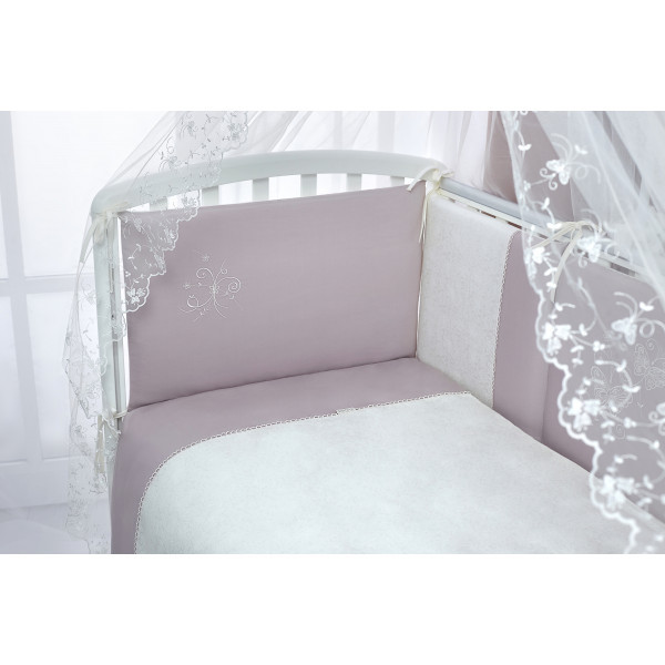 Комплект в кроватку Perina Амели кружево белый 6пр - фото 3 - id-p213441919