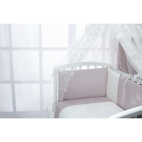 Комплект в кроватку Perina Амели кружево белый 6пр - фото 10 - id-p213441919