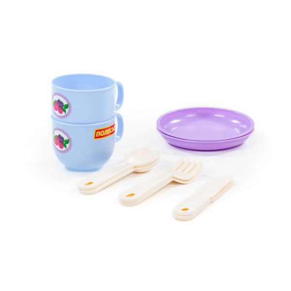 Набор детской посуды Полесье Минутка на 2 персоны 10 элементов (в сеточке) - фото 2 - id-p155813415