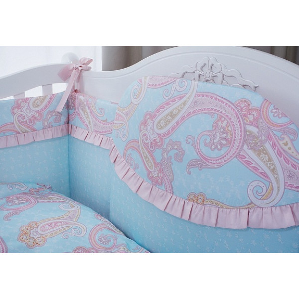 Комплект в кроватку Perina Шантель голубо-розовый 6пр - фото 2 - id-p117086478