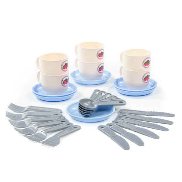 Набор детской посуды Полесье Минутка на 6 персон 30 элементов (в сеточке) - фото 4 - id-p155813445
