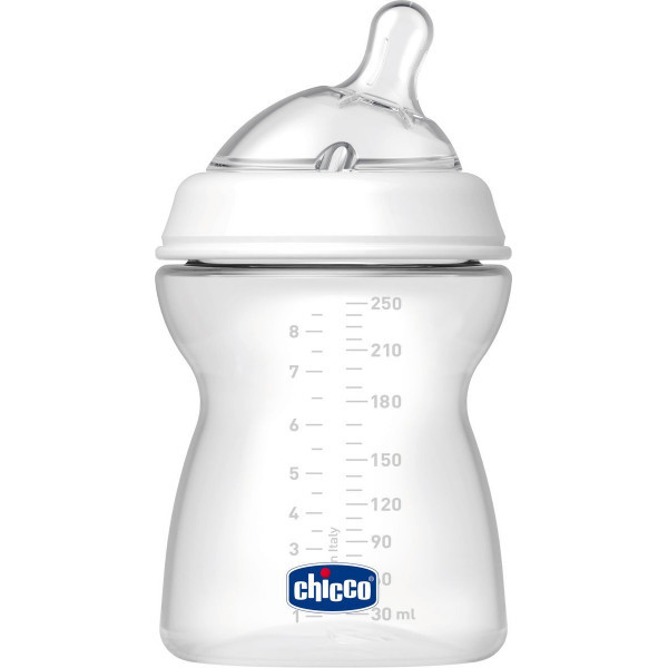 Бутылочка Chicco Natural Feeling с силиконовой соской, с наклоном, 2+, 250мл (цена за 1шт) - фото 2 - id-p162447909