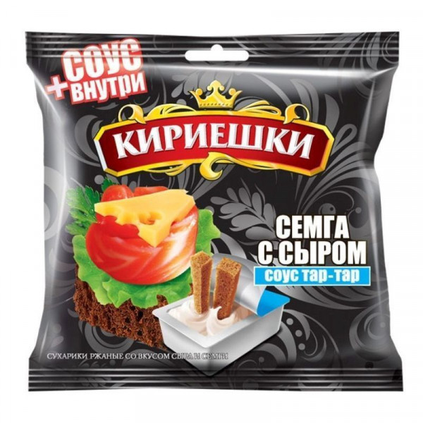 Сухарики Кириешки со вкусом сыра и семги с соусом тар-тар 60г+25г - фото 4 - id-p224536611