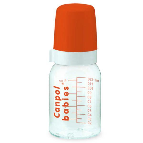 Бутылочка Canpol "Мишка", стеклянная, силиконовая соска, круглая, медленный поток, 120мл - фото 2 - id-p103825848