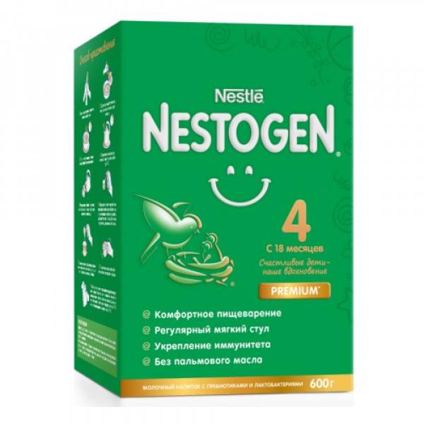 Смесь Nestle Nestogen 4 Premium молочная 600г - фото 2 - id-p133045626