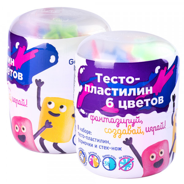 Тесто-пластилин Genio Kids Мини-набор для лепки 6цв - фото 3 - id-p197276159