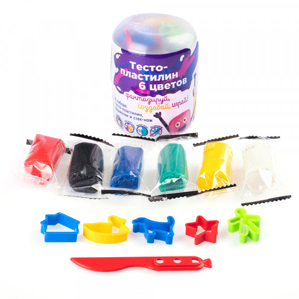 Тесто-пластилин Genio Kids Мини-набор для лепки 6цв - фото 6 - id-p197276159