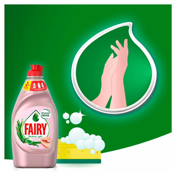 Средство для мытья посуды Fairy нежные руки Розовый жасмин Алоэ Вера 450мл - фото 3 - id-p224822850