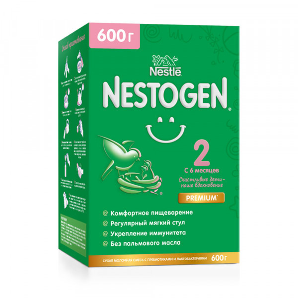Смесь Nestle Nestogen 2 Premium молочная 600г - фото 2 - id-p131003607