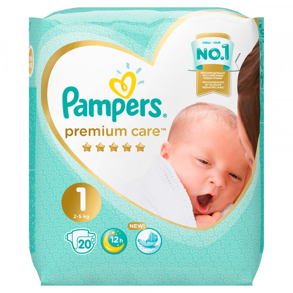 Подгузники Pampers Premium Care 1 (2-5кг) 20шт - фото 2 - id-p119997505