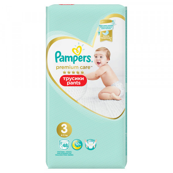 Подгузники-трусики Pampers Premium Care 3 (6-11кг) 48шт - фото 3 - id-p119997648