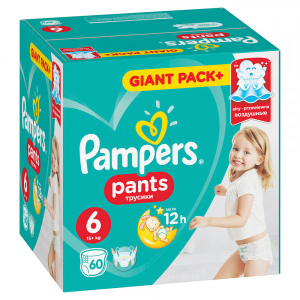 Подгузники-трусики Pampers Pants 6 (>15кг) 60шт - фото 3 - id-p119997677