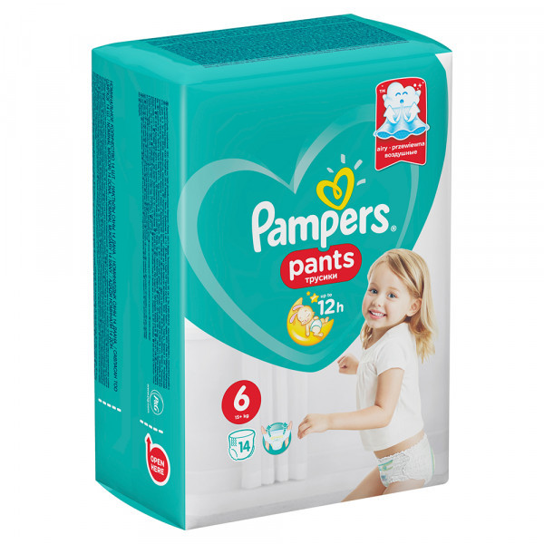 Подгузники-трусики Pampers Pants 6 (>15кг) 14шт - фото 3 - id-p196378710