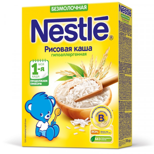 Каша Nestle рисовая гипоаллергенная безмолочная 200г - фото 2 - id-p119997749