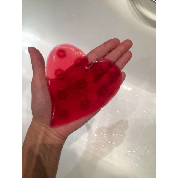 Коврик-мини для ванны Valiant Сердце красный - фото 2 - id-p136304940