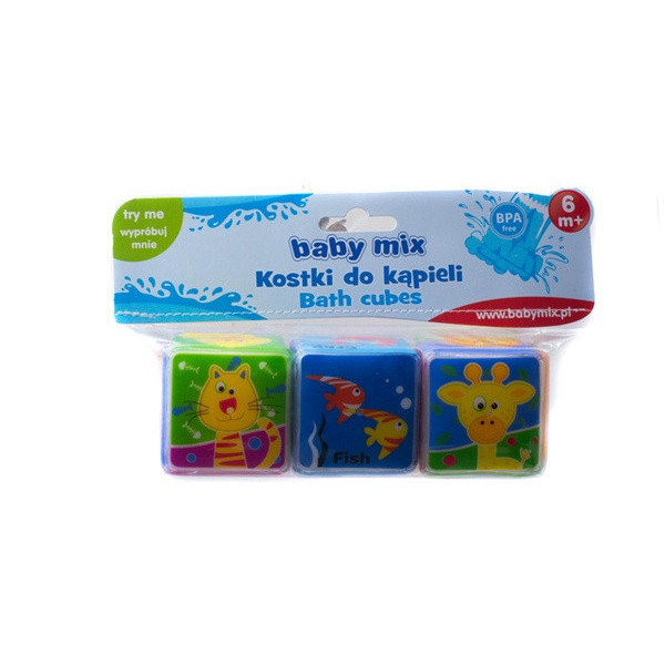 Игрушка для ванны Baby mix пластиковая Кубики (в пвх-пакете) - фото 2 - id-p155806639