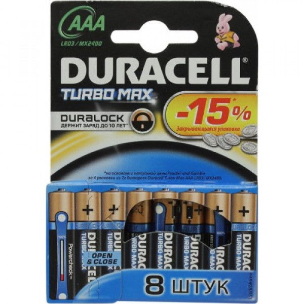 Батарейки Duracell AAA-LR03 MN2.4 (12шт) цена за штуку - фото 2 - id-p155809598