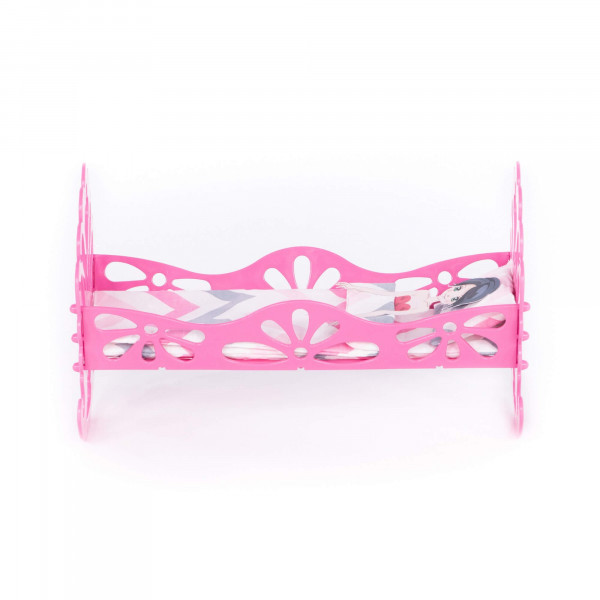 Кроватка для кукол Полесье качалка сборная для кукол розовая - фото 4 - id-p173287140