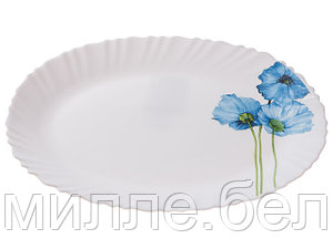 Блюдо стеклокерамическое, 320 мм, овальное, серия Синий мак, DIVA LA OPALA (Collection Classique  Прекрасный