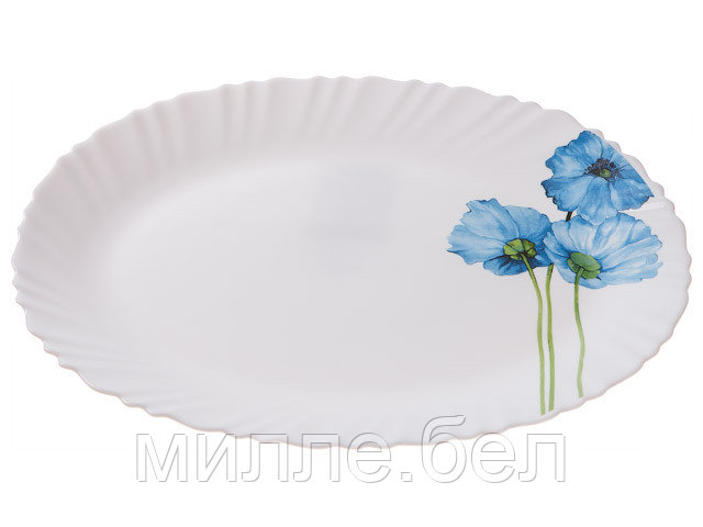 Блюдо стеклокерамическое, 320 мм, овальное, серия Синий мак, DIVA LA OPALA (Collection Classique Прекрасный - фото 1 - id-p226560565