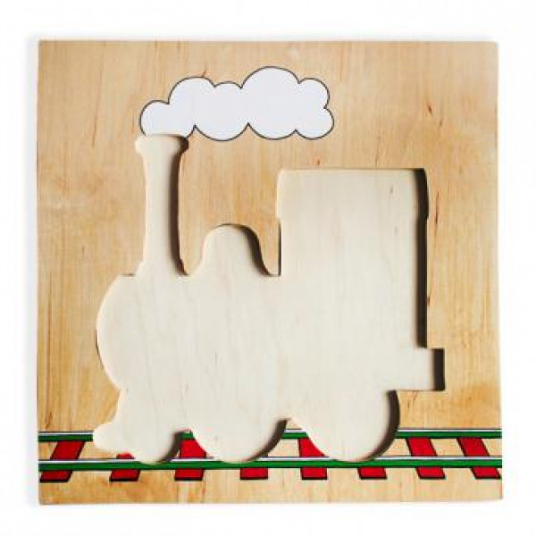Развивающая игрушка-вкладыш Поезд Паровоз деревянная - фото 3 - id-p191736392