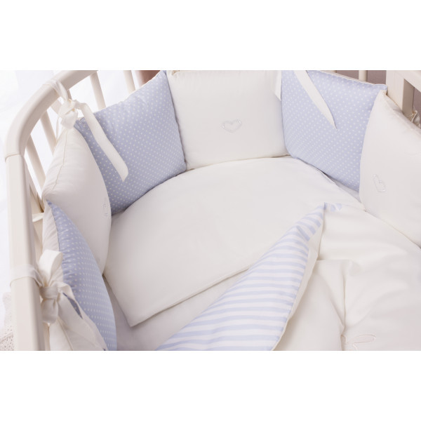 Комплект в овальную кроватку Perina Неженка голубой 125х75см 7пр - фото 2 - id-p153787056
