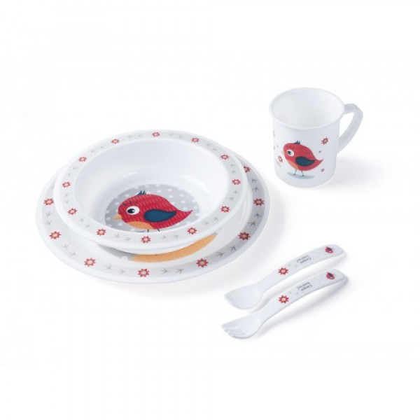 Набор посуды Canpol: тарелка, миска, кружка, вилка, ложка 12+ - фото 3 - id-p112606137