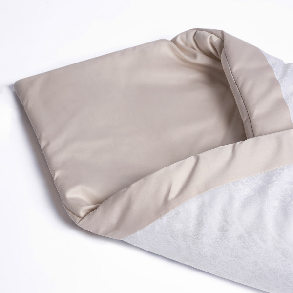 Конверт-одеяло Perina с бантом на выписку Бежево-белый одеяло 90х90см - фото 4 - id-p178649963