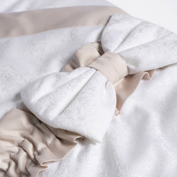 Конверт-одеяло Perina с бантом на выписку Бежево-белый одеяло 90х90см - фото 7 - id-p178649963
