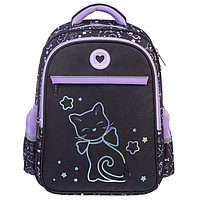 Рюкзак школьный 38 х 29 х 14,5 см, Hatber Ergonomic light, "Звездный котик" NRk_15147