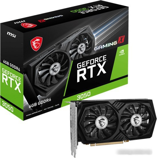 Видеокарта MSI GeForce RTX 3050 Gaming X 6G - фото 2 - id-p226565803