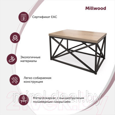 Журнальный столик Millwood Neo Loft CT-1 Л - фото 2 - id-p226568617
