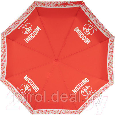Зонт складной Moschino 8872-OCC Logo Red - фото 2 - id-p226570150