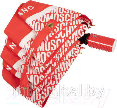 Зонт складной Moschino 8872-OCC Logo Red - фото 3 - id-p226570150