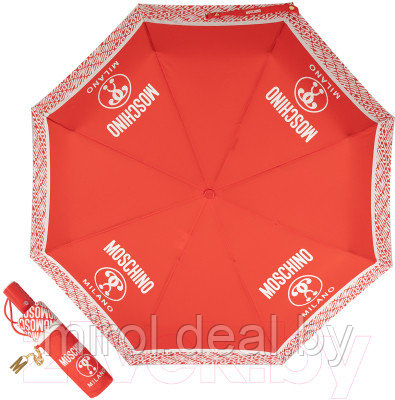 Зонт складной Moschino 8872-OCC Logo Red - фото 5 - id-p226570150