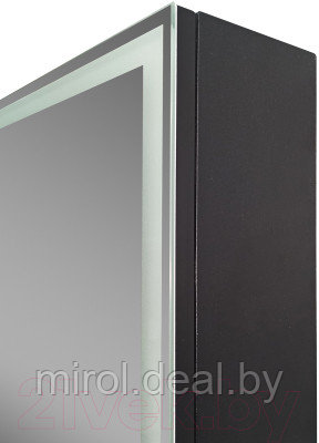 Шкаф с зеркалом для ванной Континент Mirror Box Black Led 60х80 - фото 4 - id-p226570433