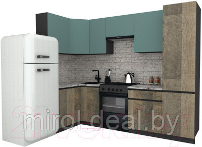 Готовая кухня ВерсоМебель Эко-7 1.2x2.6 левая - фото 1 - id-p226571446