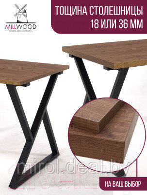 Столешница для стола Millwood 120x70x1.8 - фото 5 - id-p226573910