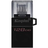 Флеш Диск Kingston 128Gb DataTraveler microDuo 3 G2 DTDUO3G2/128GB USB3.0 черный