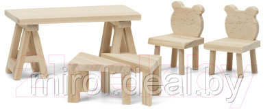 Комплект аксессуаров для кукольного домика Lundby Стол и стулья / LB-60906400 - фото 1 - id-p226573709
