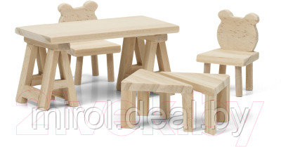 Комплект аксессуаров для кукольного домика Lundby Стол и стулья / LB-60906400 - фото 2 - id-p226573709
