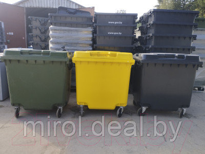 Контейнер для мусора Эдванс 1100л, с крышкой - фото 2 - id-p226570061