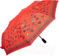 Зонт складной Moschino 7948-OCC Scribble Hearts Red