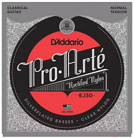 Струны для классической гитары D'Addario EJ30 Normal Tension Silver