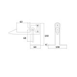 Ограничитель для калитки или ворот, арт MX19A, фото 2