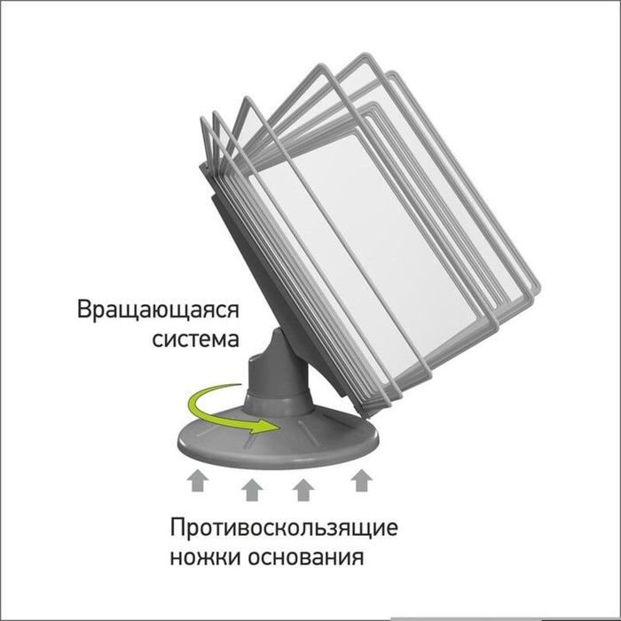 Демосистема настольная вращающаяся на 10 панелей А4 Calligrata, серые - фото 1 - id-p226575422